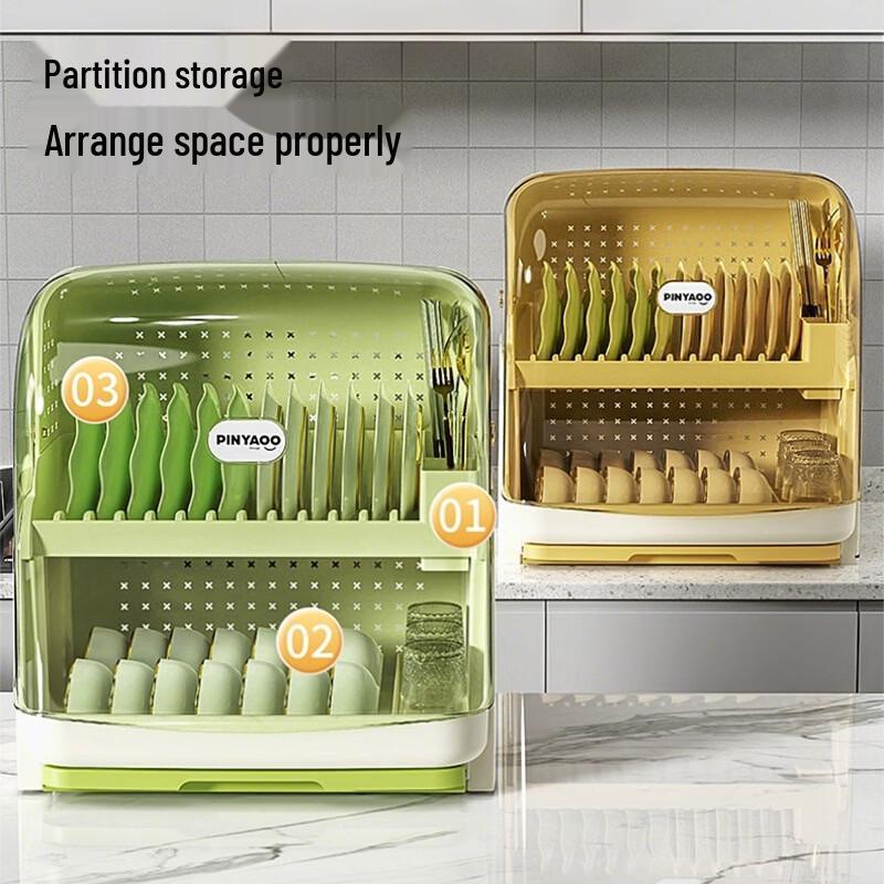 Lan Tuan Nordic Foldable Kitchen Dish Drying Rack & Storage Shelf