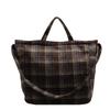 New autumn and winter woolen plaid tote bag women's leisure large-capacity college style shoulder bag underarm bag