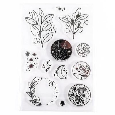 Plant Material Clear Stamps Silicone Stamp for Scrapbook Supplie Card Making Supplies DIY Craft Stationery Stamps for Journaling
