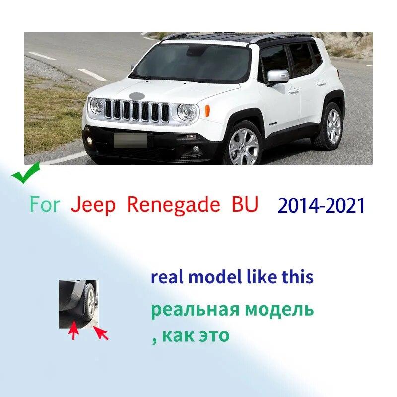 4Pcs/Set Car Mudflaps Splash Guards Mud Flap Mudguards Fender For Jeep Renegade BU 2014- Car Styling Accessories