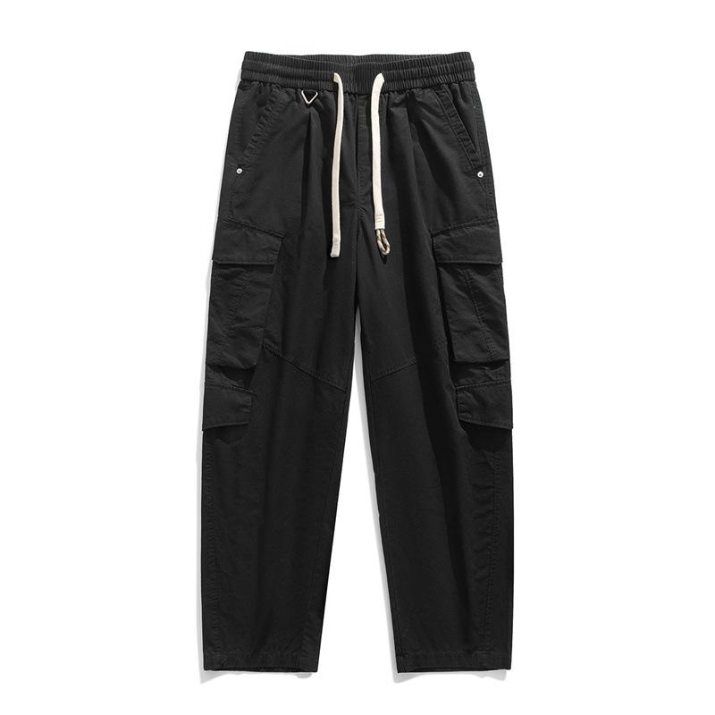 Loose Straight Leisure Wide-leg Tooling Men's Outdoor Trousers Pure Cotton Retro Slim Fashion Joker.