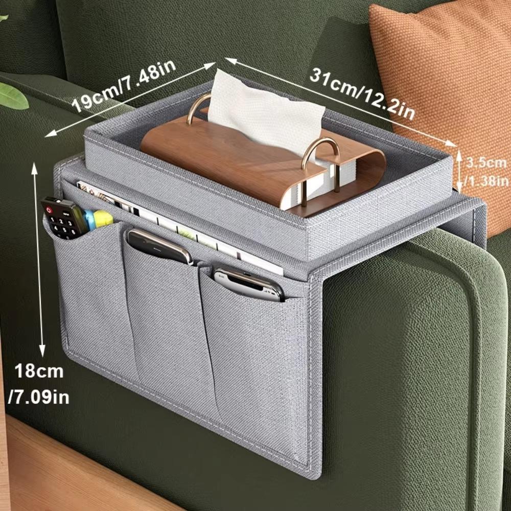 Sofa Storage Bag for TV Remote Control Cellphone Storage Living Room Sofa Armrest Organizering Coffee Cup Tissue Organizer Bags