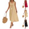 Women's Fashion Color Sleeveless Dress