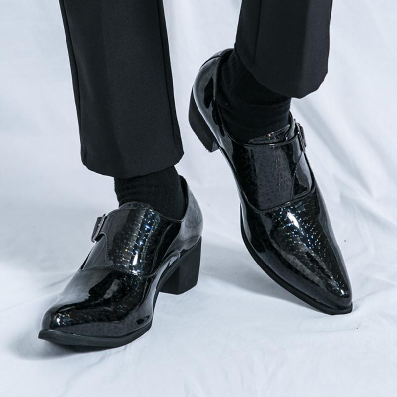 Fashion New Fashion Blue Gold Silp On Monk Strap Shoes For Men Casual Comfort Loafers Formal Dress Wedding Footwear Zapatillas Hombre