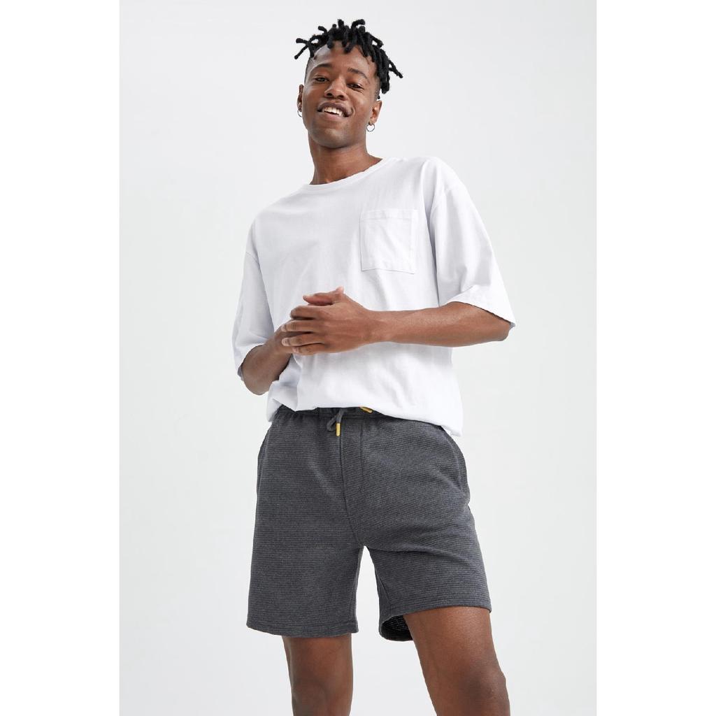 Slim Fit Fleto Pocket Nachhaltige Ottoman-Bermudashorts