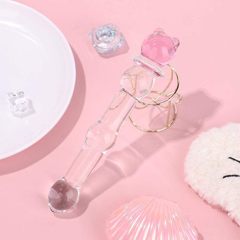 Glass Crystal Butt Plug & Massage Stick for Couples