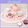 Wooden Childrens Tea Set With Pretend Play Accessories For Kids Educational Toy
