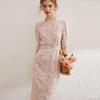 Bailuyu Elegantes Midikleid mit gestickter Schleife