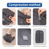 Travel Compression Packing Cubes, Vacuum Sealed Organizer Bags for Luggage, Lightweight Waterproof Clothing Organizers for Men W