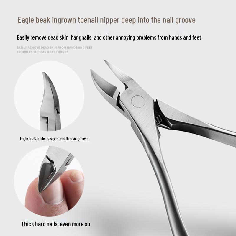 8dílná manikúrní sada z nerezové oceli s potiskem loga: Kleštičky na nehty, nůžky a nástroje připravené k darování