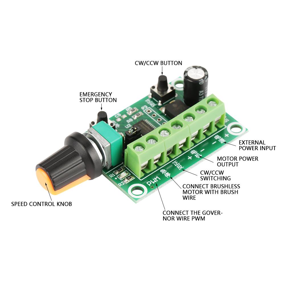 630V DC Bezkartáčový Motor Šířka Pulzu PWM Regulátor Otáček Spínač