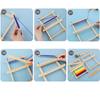 Children Wooden Diy Weave Loom Toys Set Pretend Play Hand Knitting Toys for Girls Household Knitting Machine Fine Motor Training
