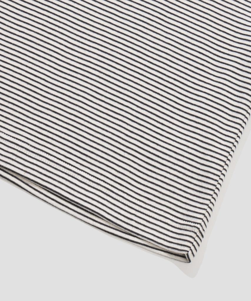 AGOD Back Incision Stripe Half T-Shirt [Ivory]