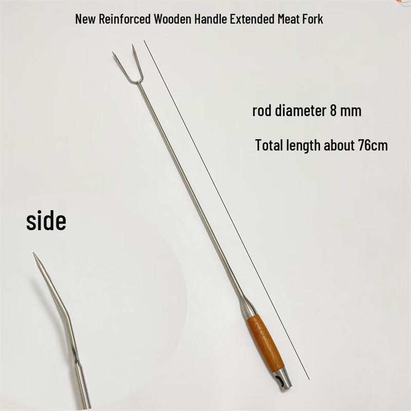 

Reinforced Stainless Steel Meat Forks with Long Wood Handles (Set of 2)