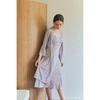 Leichtes Paisley-Print-Kleid-Gown-Set Vgna207a B
