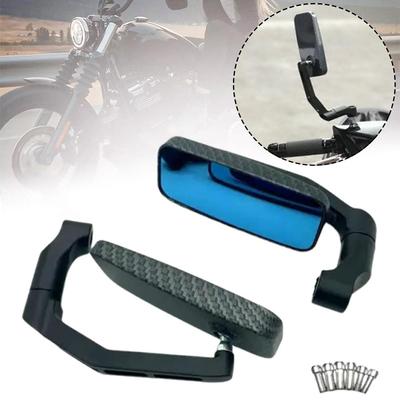 Espelho retrovisor giratório 360° para motocicleta, modificação de guidão, ferramentas de vidro, espelho secundário colorido, espelho galvanizado P3Q6