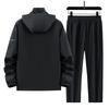 Mens Lightweight Hooded Outdoor Jacket Pants Set Hiking Trekking Fall Casual Sport Wear