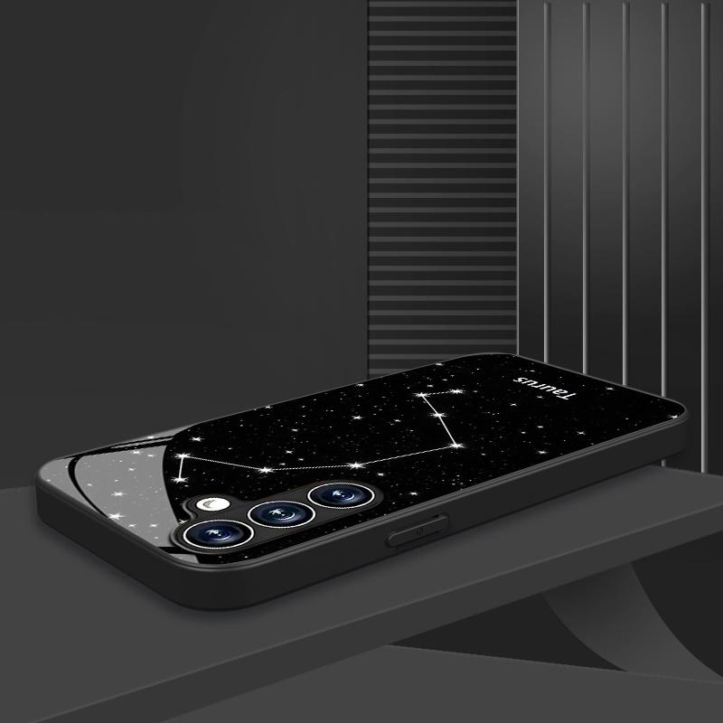Taurus Constellation Starry Glass Case for Samsung Galaxy S26 S25 S24 S23 Ultra S22 Ultra S20 Ultra 56 A72 A73 5G
