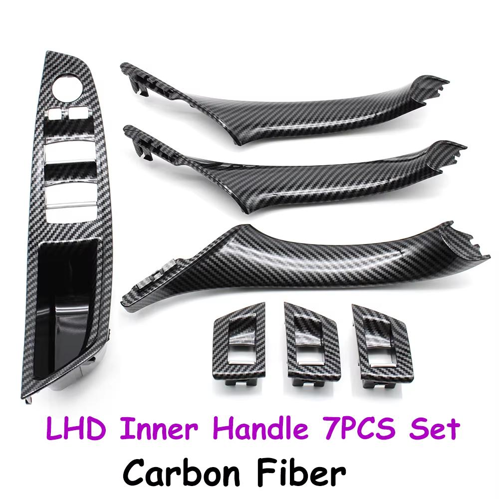 F10 F11 F18 7pcs Set LHD Interior Armrest Door Handle Panel Ide Trim Cover For BMW 5 Series 520i 523i 525i 528i 535i