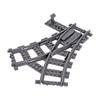 City Trains Left and Right Points Flexible Switch Railway Crossing Tracks Rails Forked Straight Curved Building Block Bricks Toy