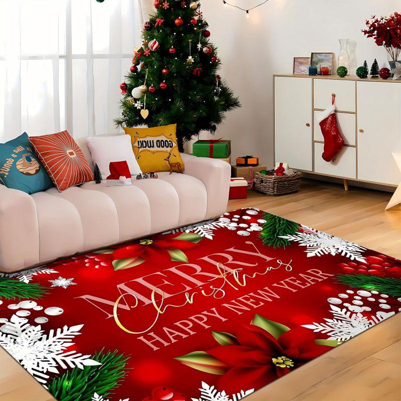 Christmas Carpet for Living Room Home Decoration Large Rugs Room Children Bedroom Bedside Mats New Year Gifts