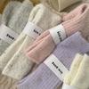 Thickened Warm Mink Fleece Socks Tube Style Color Dot Yarn Stockings Stack Socks