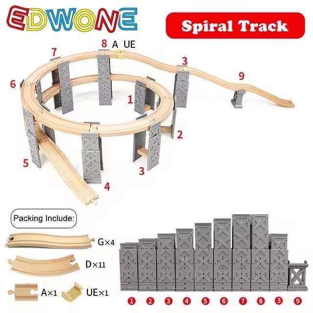 Wooden Track Accessories All Kinds of Wooden Bridge Tunnel Station Fit for Brand Wooden Train Tracks Railway Toys for Kids