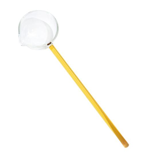 Handmade Glass Long Handle Spoon for Cooking Heat-Resistant Kitchen Utensil for Stirring Serving Scooping Unique Gift for Home Chefs A