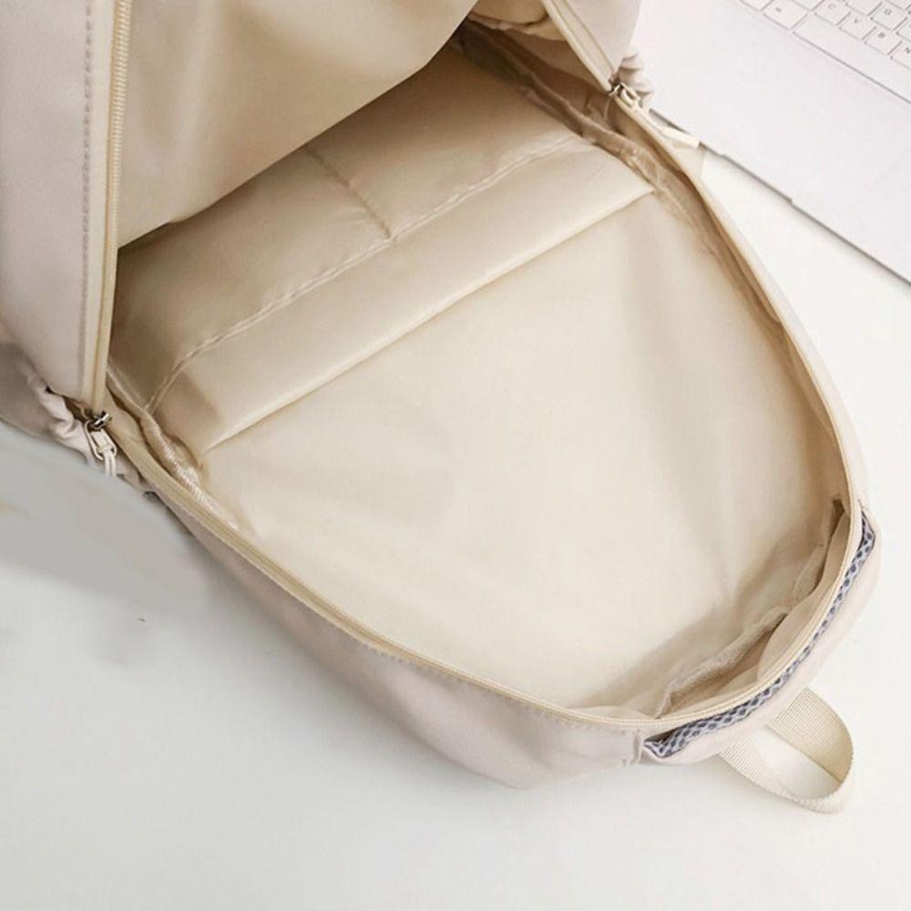Waterproof Simple School Bags Large Capacity Girl's Backpack College Student Backpack  Travel