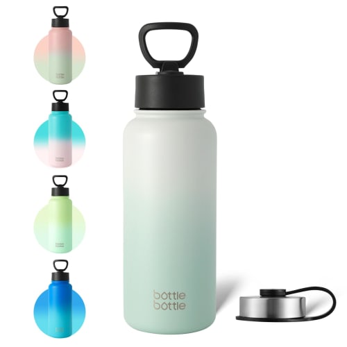 BOTTLE BOTTLE 1 Liter Stainless Steel Water Bottle, Direct Drinking, with Straw, Insulated, Double-Walled Wall, Vacuum Insulated, Portable, Perfect fo