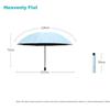 Double-Person Umbrella, Three-Fold, Sun And Rain Protection, 10 Ribs, Enlarged And Reinforced Windproof Large Umbrella, Shuo Guo Jing Kong Blue