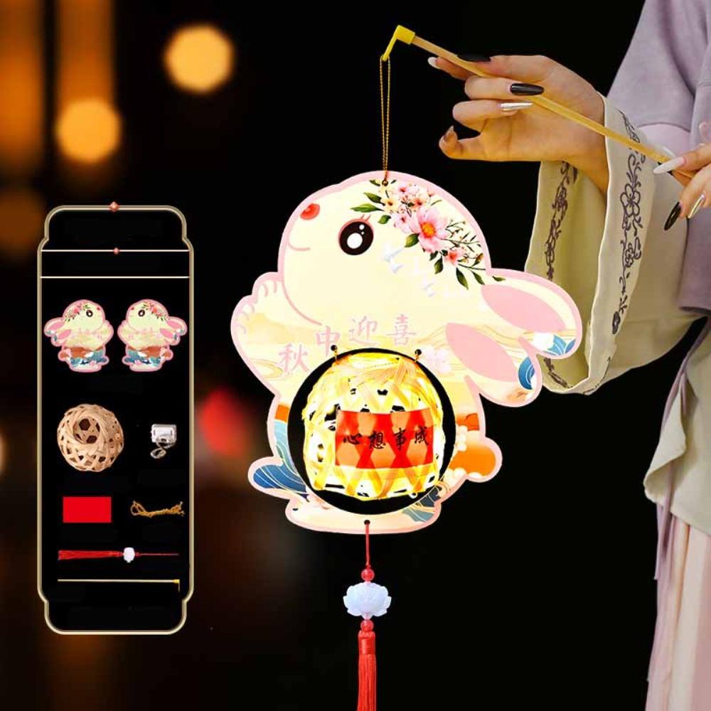 Weaving Middle Autumn Festival Lantern Rabbit Ancient Style Handheld Lantern  Women