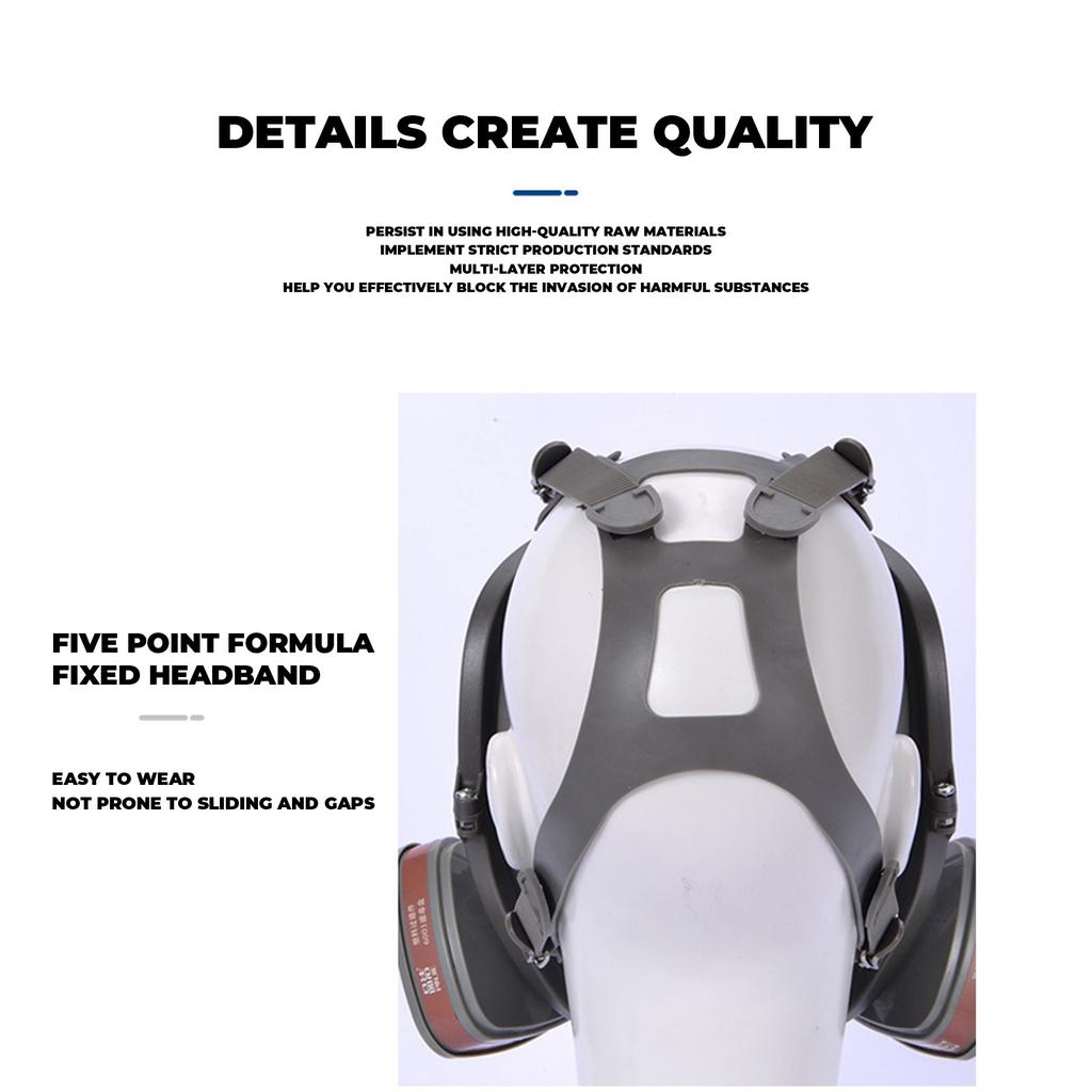 Gas Mask Spray Paint Chemical Pesticides Antigas Large Mask Wide Field Of View Dusts Protections Gas Mask