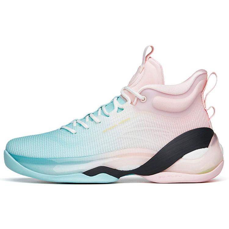 

new ANTA KT7 Basketball Shoes Men Low Top Light Blue/Apricot Blossom Pink 41