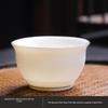 Jade Kung Fu Tea Set: Sheep Fat Dehua White Porcelain Small Tea Tasting Cups - Ideal Gift for Tea Lovers