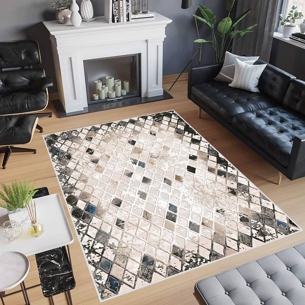 

Домашний моющийся ковер с принтом Eliana LNA0524 50x80 коричневый