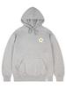 Graver [Unisex] Small Tape Flower Dot Smile Hoodie_Gray