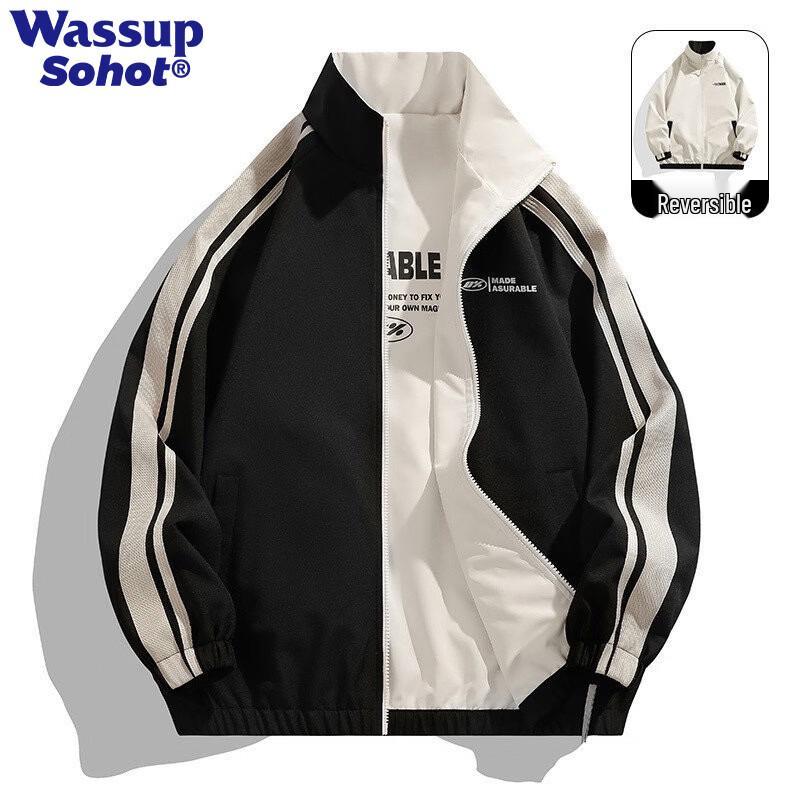Wassup Sohot Men s Reversible Hooded Jacket 4XL