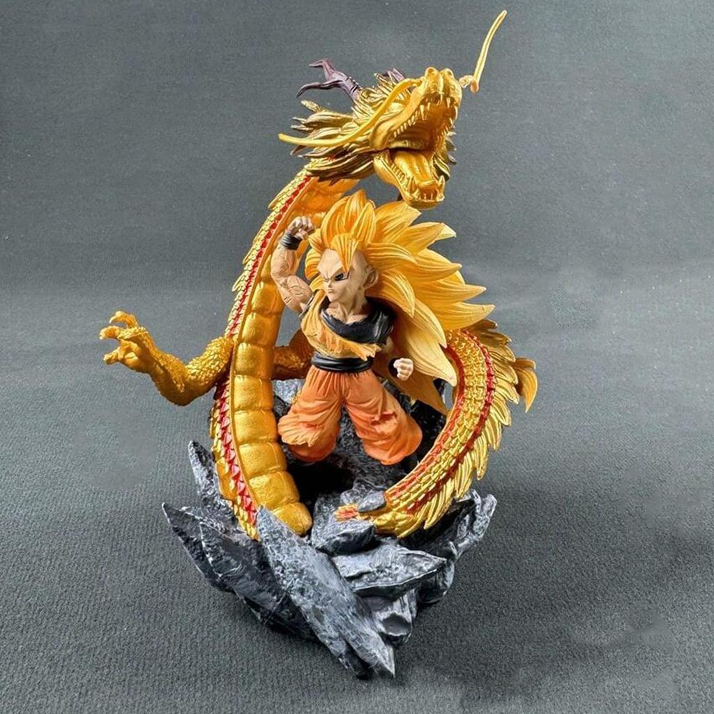 Q Version Z Figure Ssj3 Goku Action Figures Dragon Fist Explosion 14CM PVC GK Statue Collectible Model Toys
