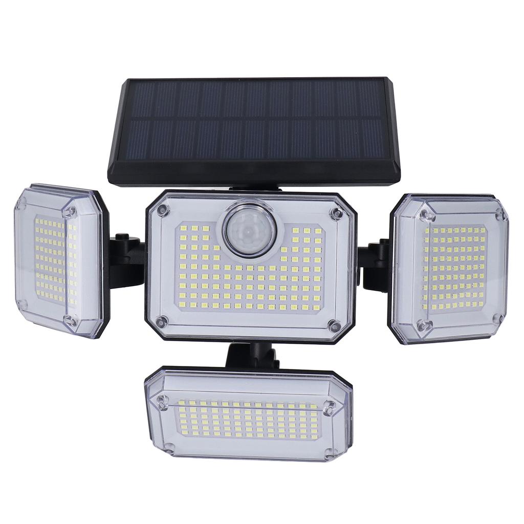 Solar Outdoor Street Light 4 Rotating Head Flexible Foldable IP64 Heat Resistant Home Solar Lamp
