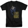 SUPERMAN I LOVE NERDS Licensed Adult Men's Graphic Tee Shirt SM-5XL
