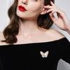 Natural shell butterfly brooch high-end women's exquisite pin high-end sense fashionable temperament chest flower