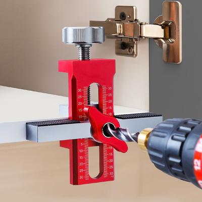 Cabinet Door Quick Leveling Device 2 In 1 Positioning Installation Jig Door Panel Mounting Rebounding Device Drilling Locator