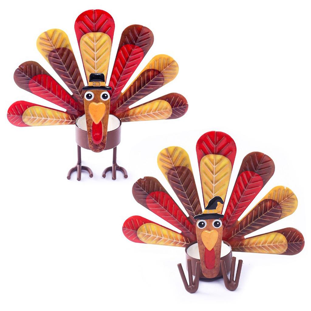 Thanksgiving Turkey Candlestick Turkey Candle Fall Table Centerpieces for Autumn Fireplace Decorations