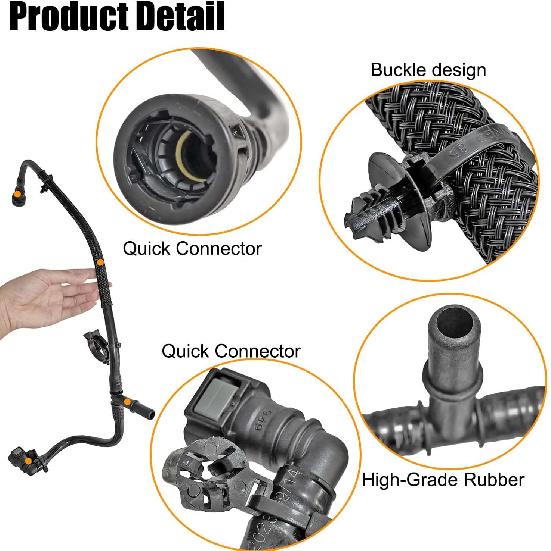 68250915AD Vapor Canister Purge Valve Hose Tube, Compatible with Dodge Durango 2016-2019, Compatible with Jeep Grand Cherokee 2016-2019, Purge Hose