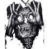 Black Oversized T Shirt Skull Hands Print Graphic Tee Men Streetwear Casual Wear Urban Fashion Statement Top