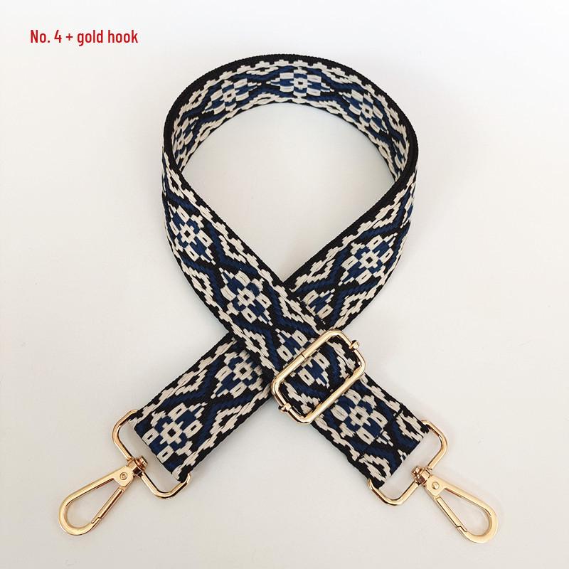 Colorful Jacquard Wide Shoulder Strap for Women's Bags - Canvas Crossbody and Backpack Accessory