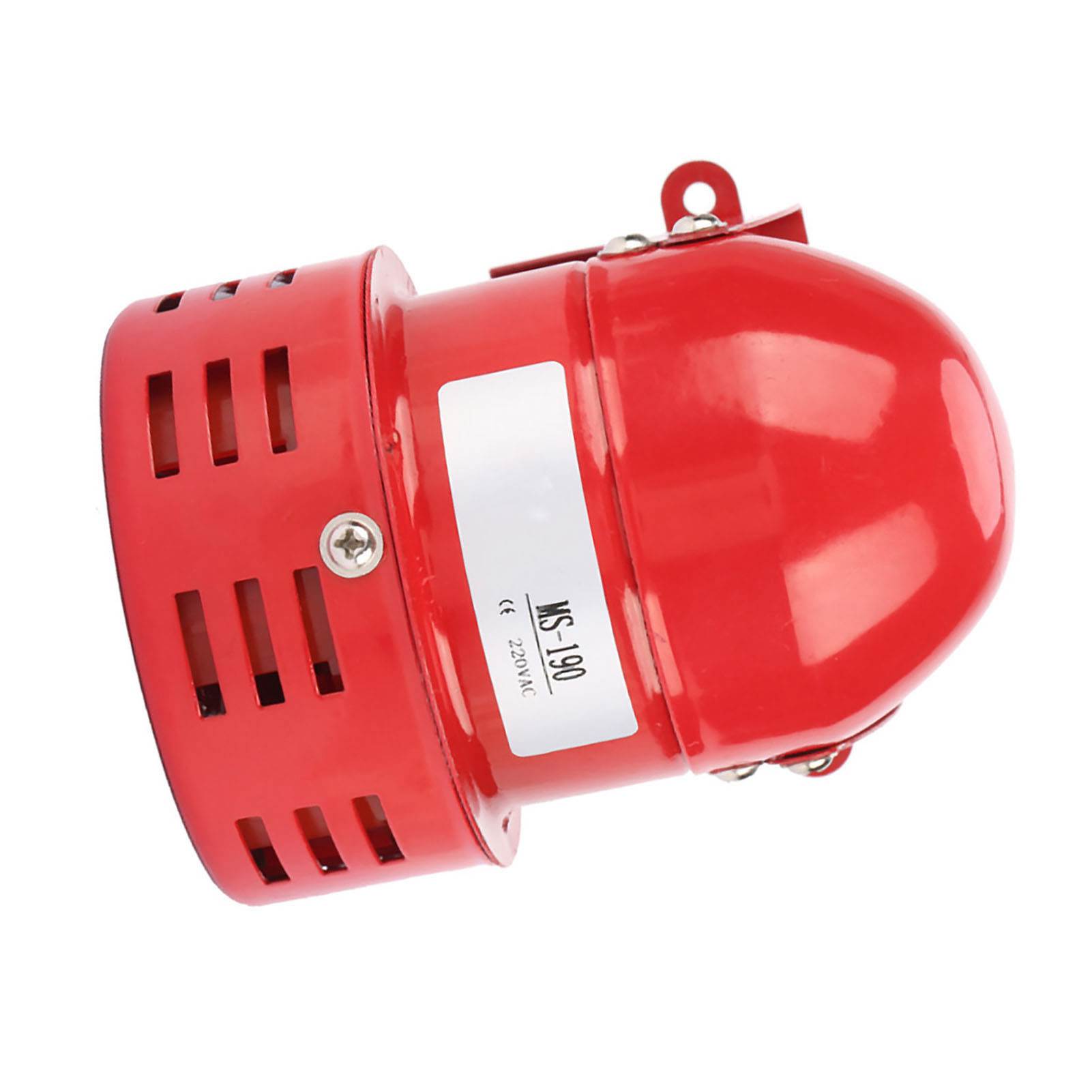 

220V 110DB Red Mini Metal Motor Alarm Industrial Sound Electrical Guard Against Theft MS 190