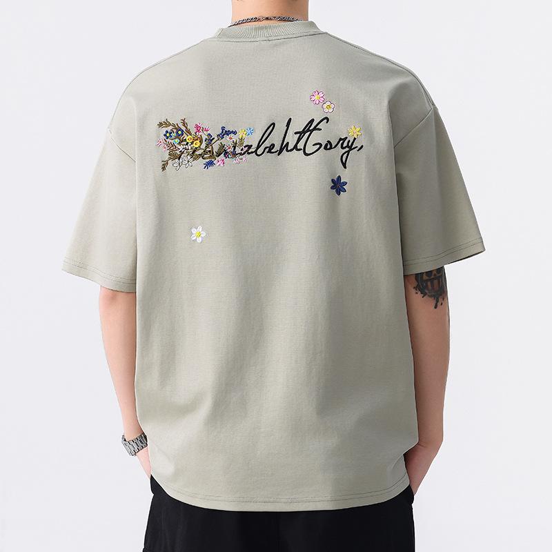 

Новая летняя мужская футболка с круглым вырезом, с коротким рукавом, тонкая, повседневная, молодежная, с рукавом до локтя 3XL