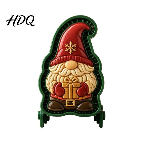 Santa Claus Cookie Press Christmas Mini Pie Mold 3D Relief Embossed Hand Baking Homemade Snack Tools Reusable DIY Dough Mold for Holiday Party